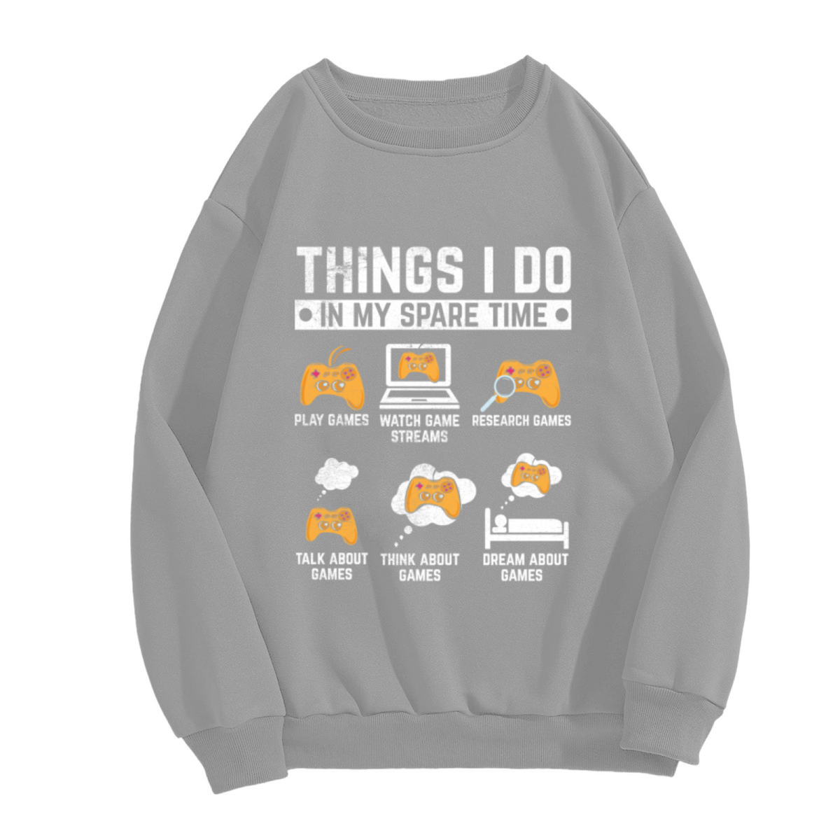 Gamer¡¯s Daily Routine Funny Crewneck Sweatshirt