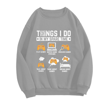 Gamer¡¯s Daily Routine Funny Crewneck Sweatshirt