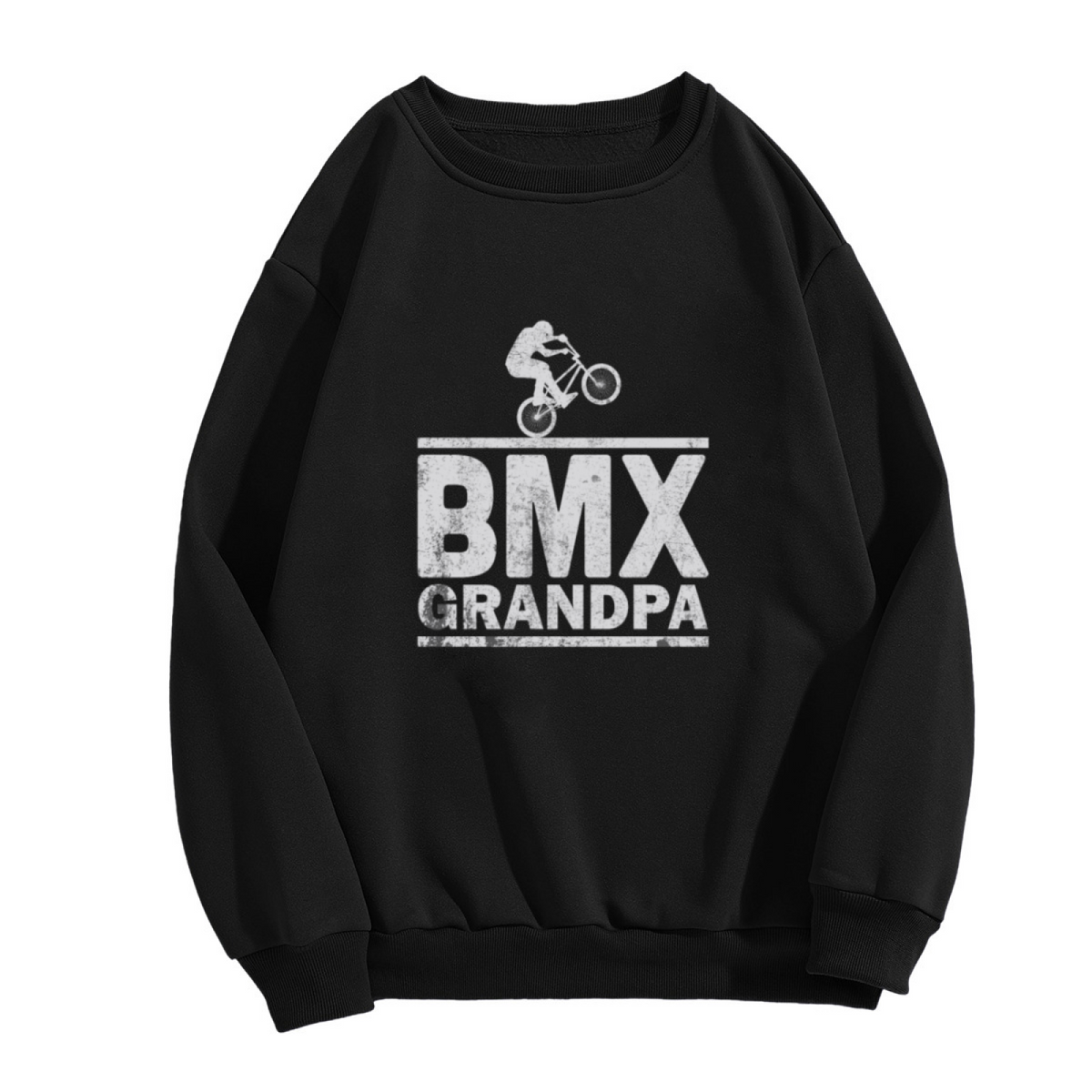 BMX Grandpa Retro Bicycle Motocross Fan Crewneck Sweatshirt