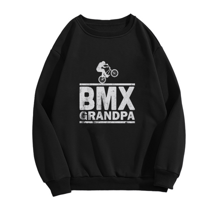BMX Grandpa Retro Bicycle Motocross Fan Crewneck Sweatshirt