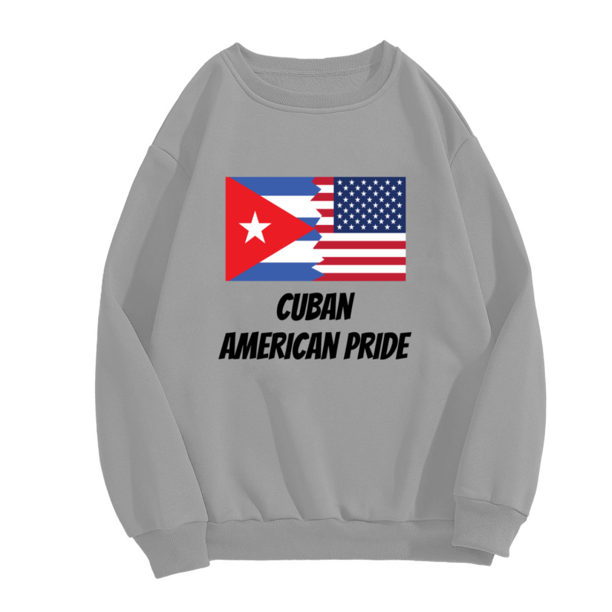 Cuban American Pride Heritage Flag Crewneck Sweatshirt