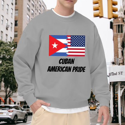 Cuban American Pride Heritage Flag Crewneck Sweatshirt
