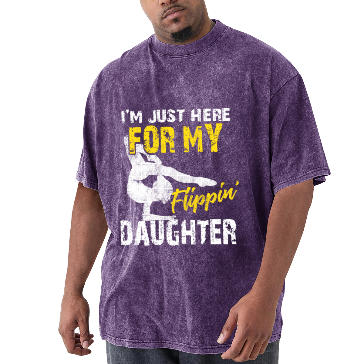 I'm Just Here For My Flippin Daughter Gymnast Quote