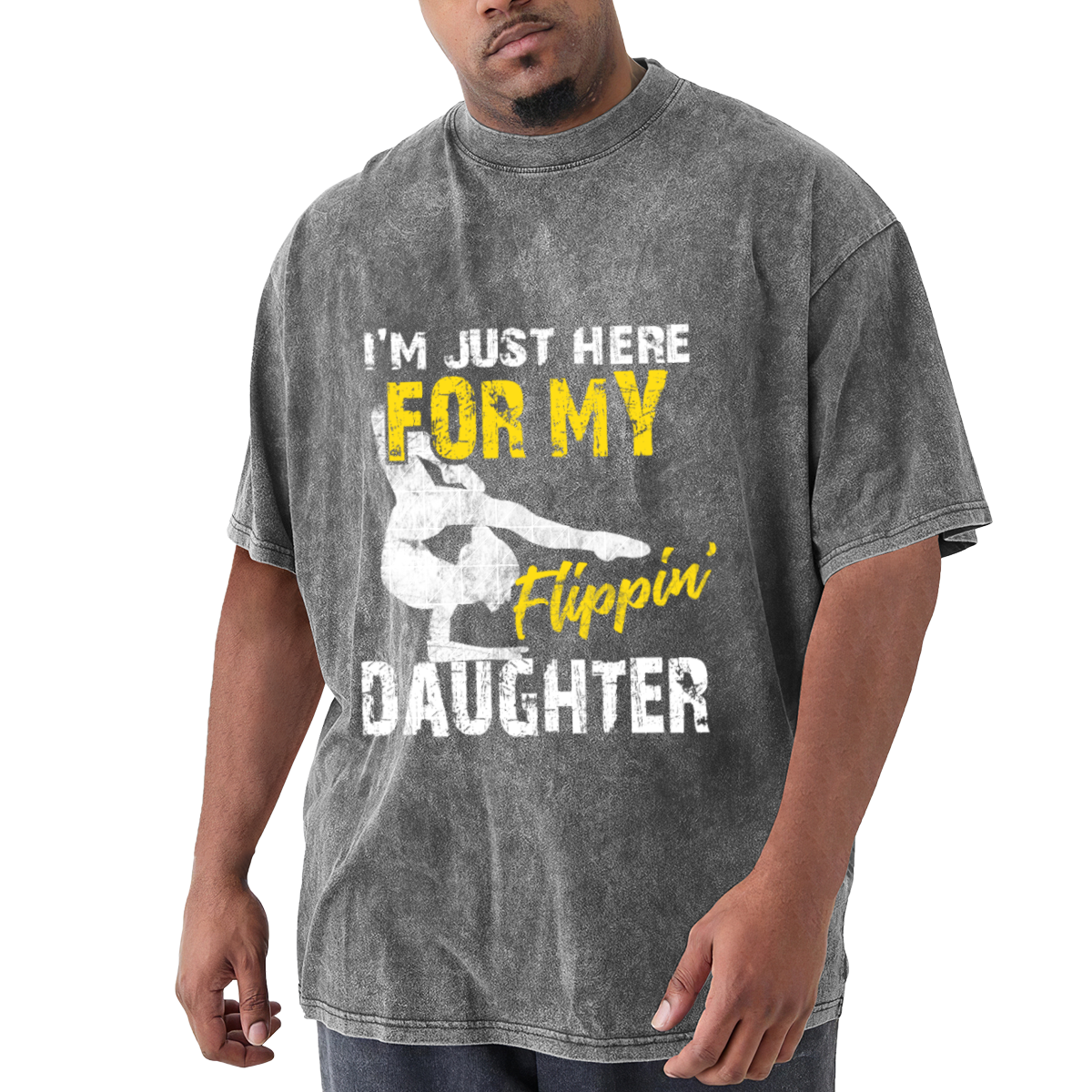 I'm Just Here For My Flippin Daughter Gymnast Quote