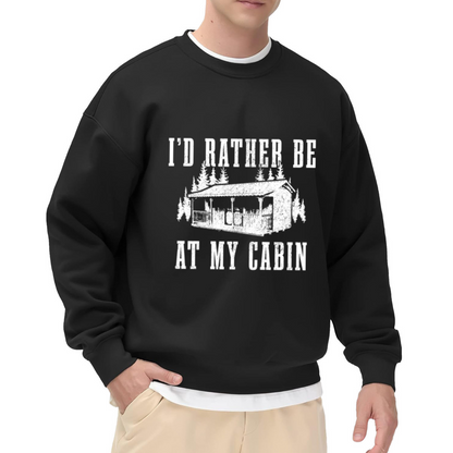 Black Rose Branch Art White Crewneck Sweatshirt, Gothic Floral Minimal Art Graphic Pullover