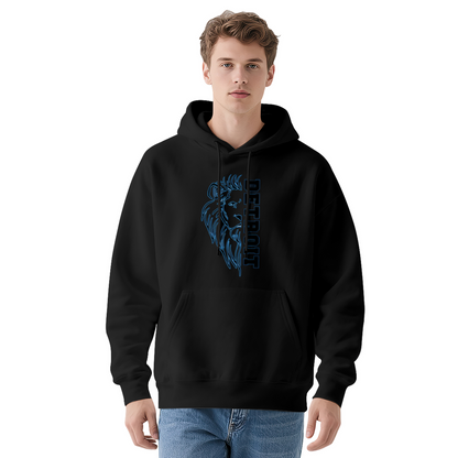 Bold Detroit Lion Mascot Statement Hoodie