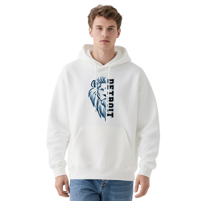 Bold Detroit Lion Mascot Statement Hoodie