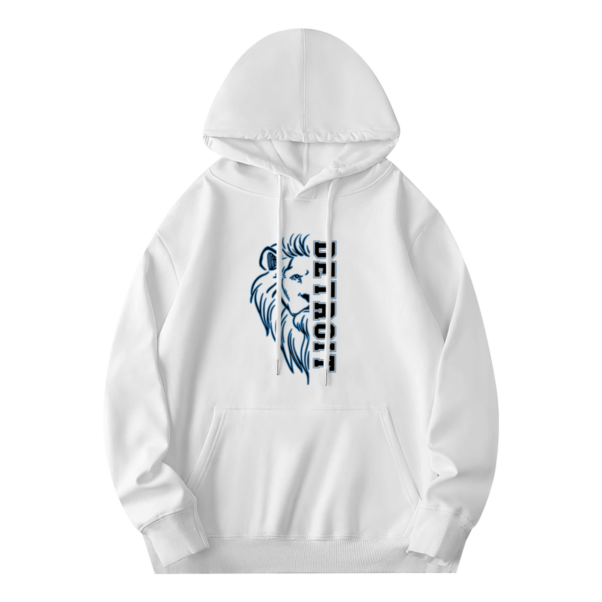 Bold Detroit Lion Mascot Statement Hoodie