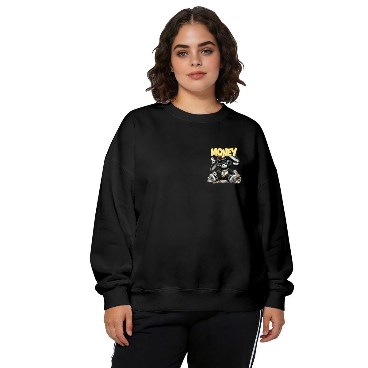 Funny Cat UFO Alien Encounter Crewneck Sweatshirt