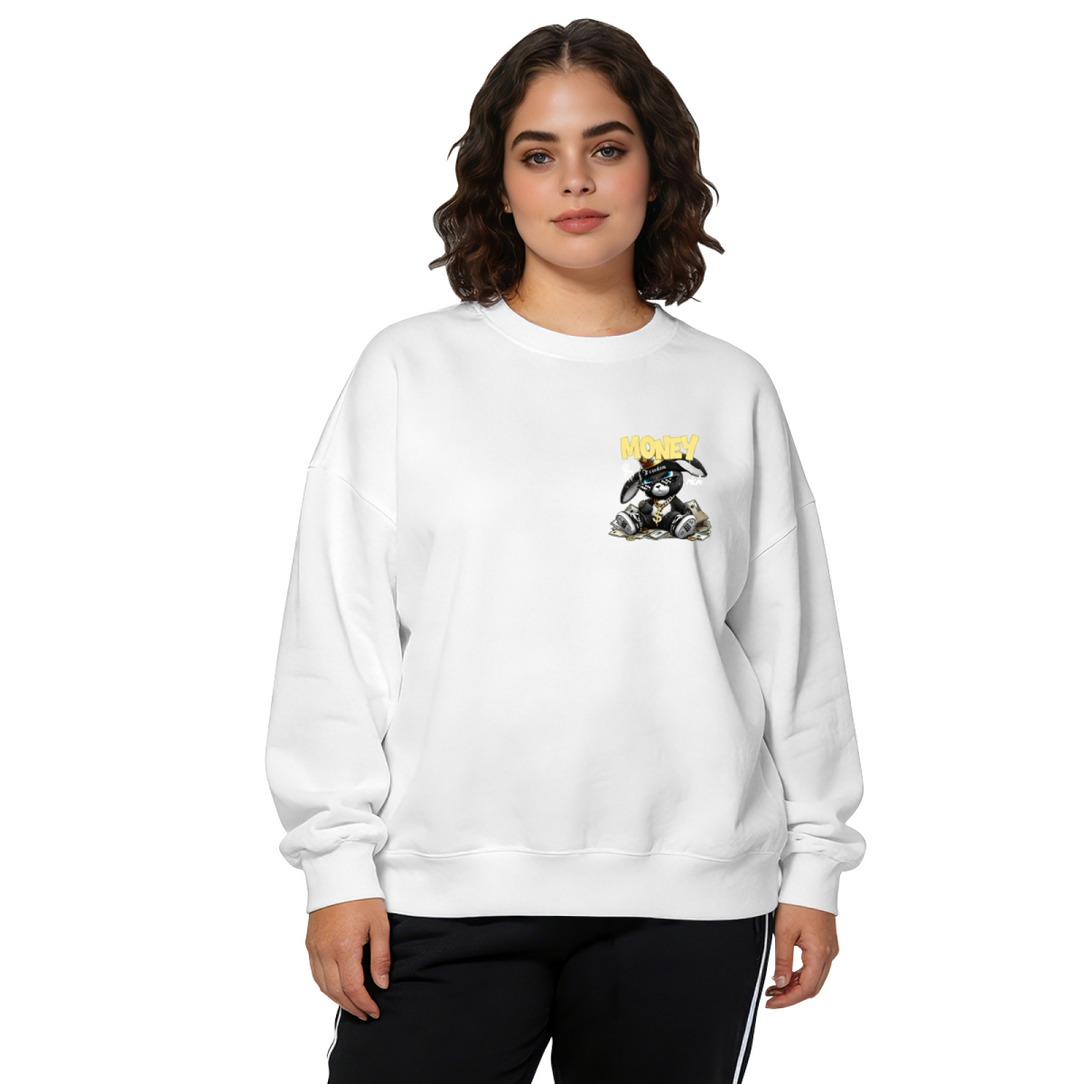 Funny Cat UFO Alien Encounter Crewneck Sweatshirt