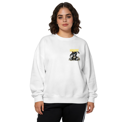 Funny Cat UFO Alien Encounter Crewneck Sweatshirt