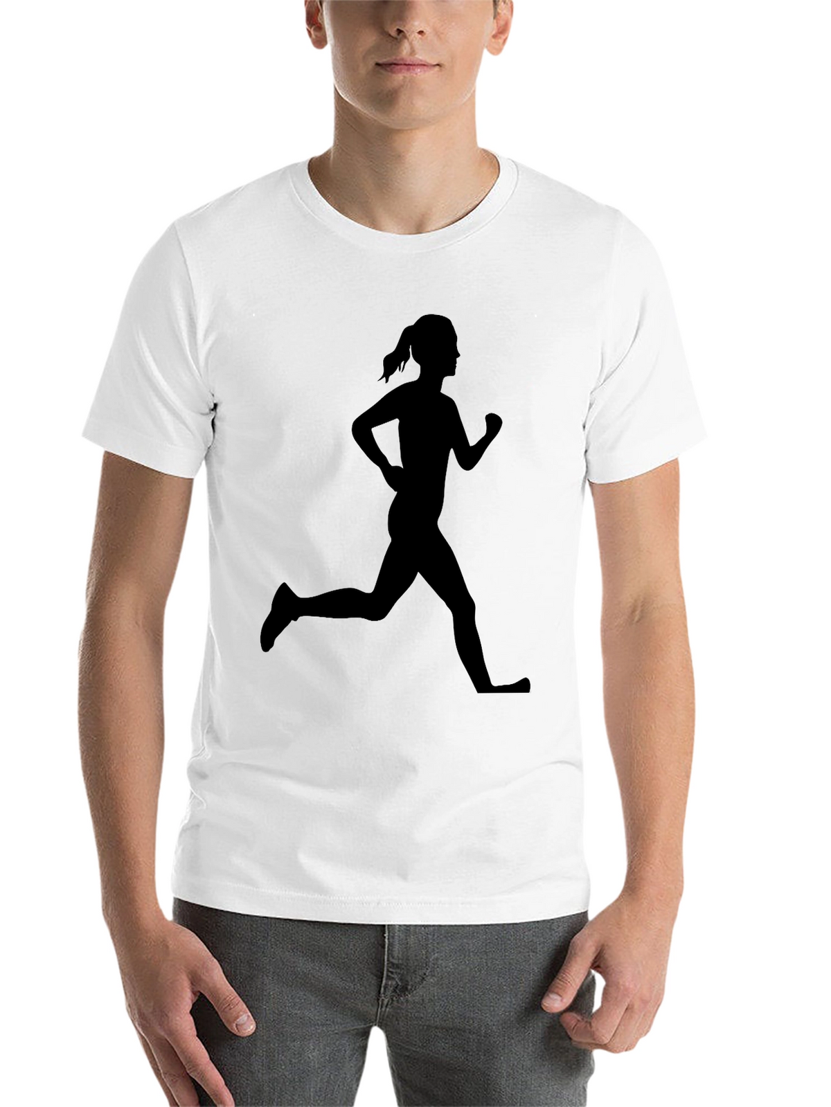 Runner Silhouette Graphic Tee - Black