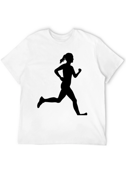 Runner Silhouette Graphic Tee - Black