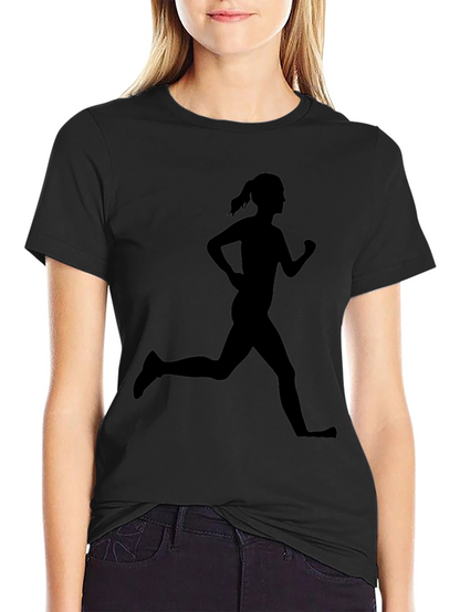 Runner Silhouette Graphic Tee - Black