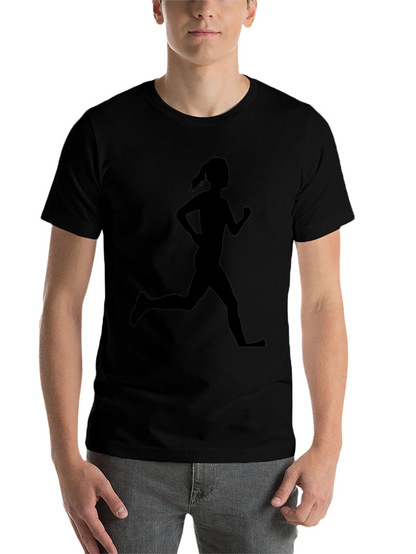 Runner Silhouette Graphic Tee - Black