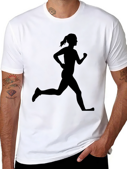 Runner Silhouette Graphic Tee - Black