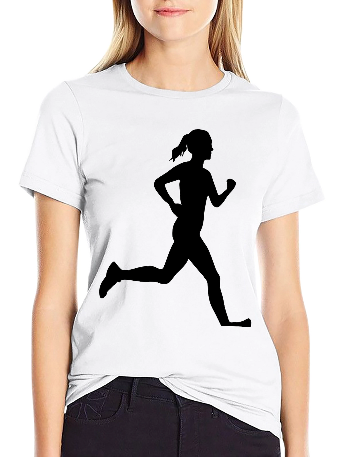 Runner Silhouette Graphic Tee - Black