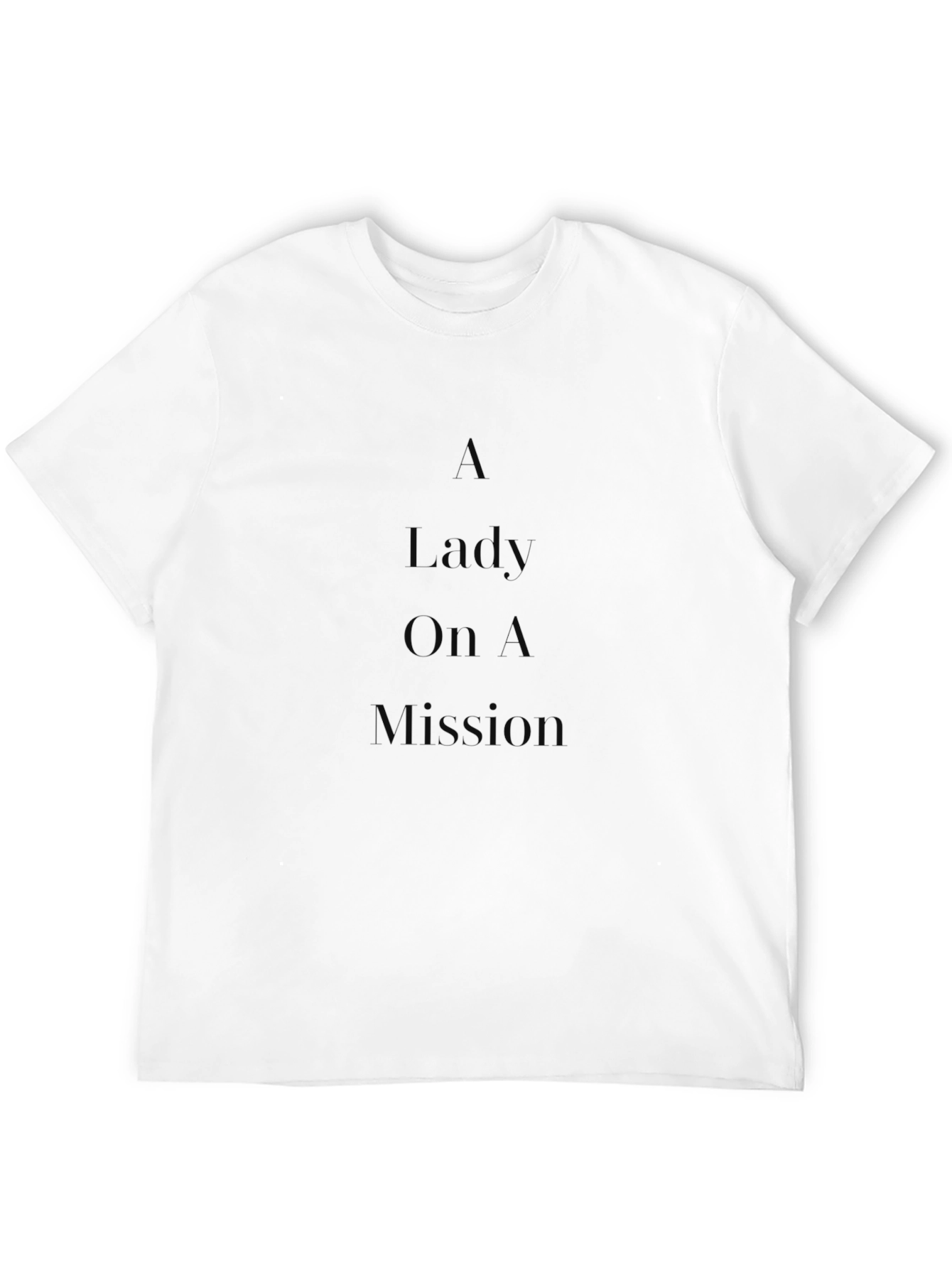A Lady On A Mission Black T-Shirt