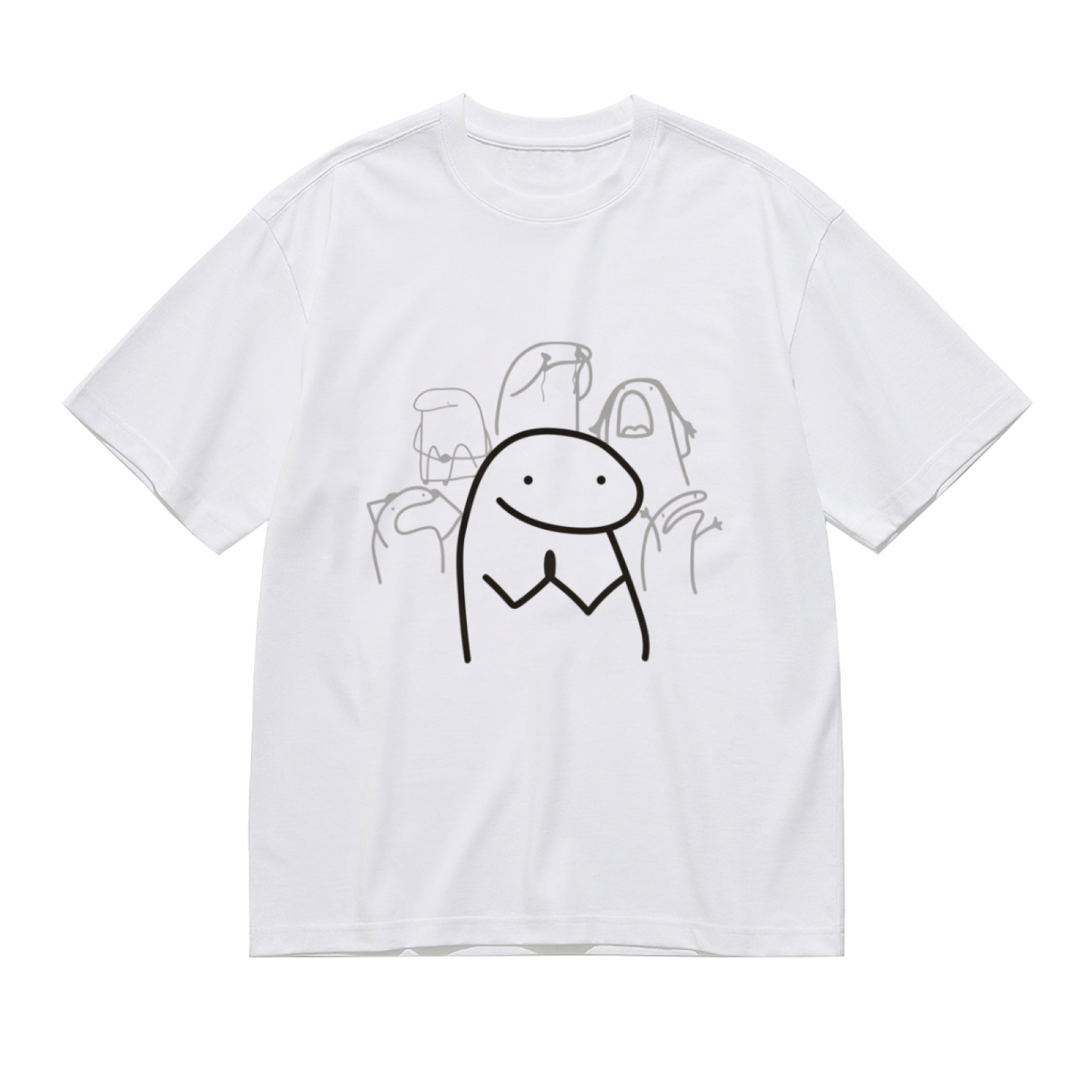 Viral Flork Meme Simple Line Art Casual Tee