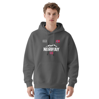 Norway Oslo Mountain Flag Outdoor?Inspired Graphic Hoodie