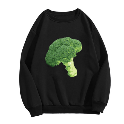 Fresh Broccoli Vegetable Food Lover Fun Graphic Crewneck Sweatshirt