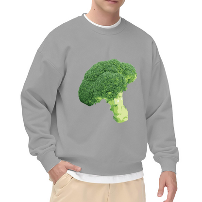 Fresh Broccoli Vegetable Food Lover Fun Graphic Crewneck Sweatshirt