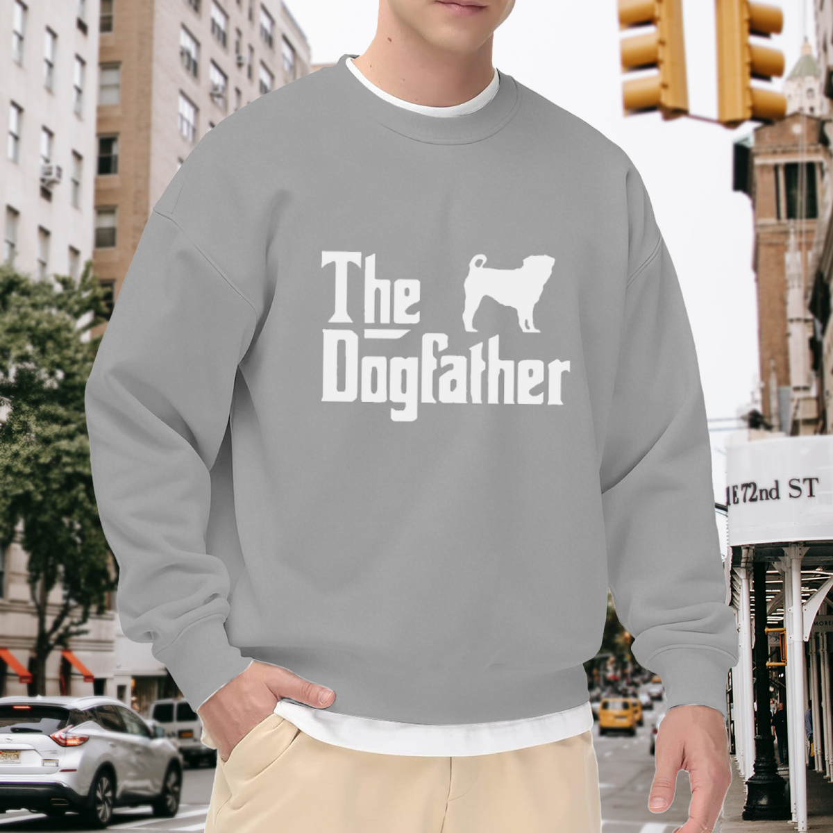 The Dogfather Dog Lover Funny Quote Crewneck Sweatshirt