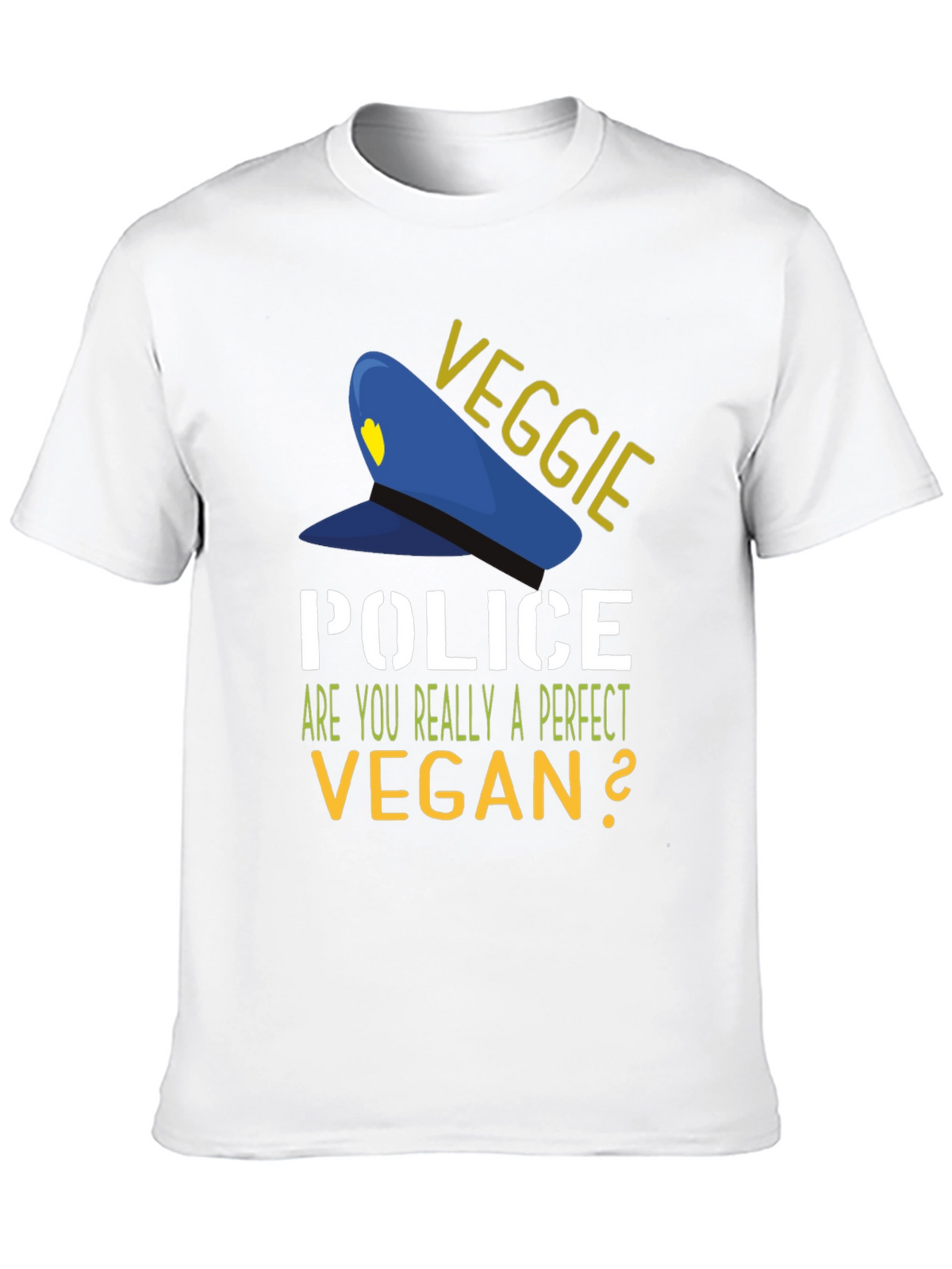 Veggie Police Vegan T-Shirt - Perfect Vegan Question