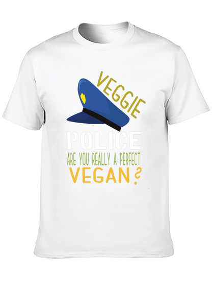 Veggie Police Vegan T-Shirt - Perfect Vegan Question