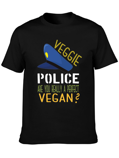 Veggie Police Vegan T-Shirt - Perfect Vegan Question