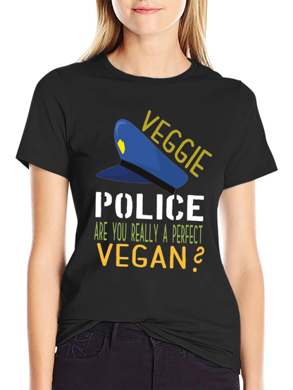 Veggie Police Vegan T-Shirt - Perfect Vegan Question