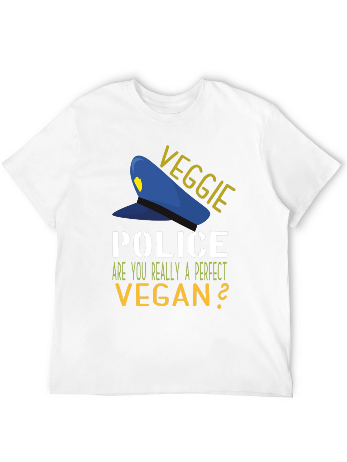 Veggie Police Vegan T-Shirt - Perfect Vegan Question