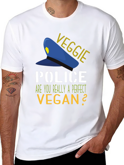 Veggie Police Vegan T-Shirt - Perfect Vegan Question
