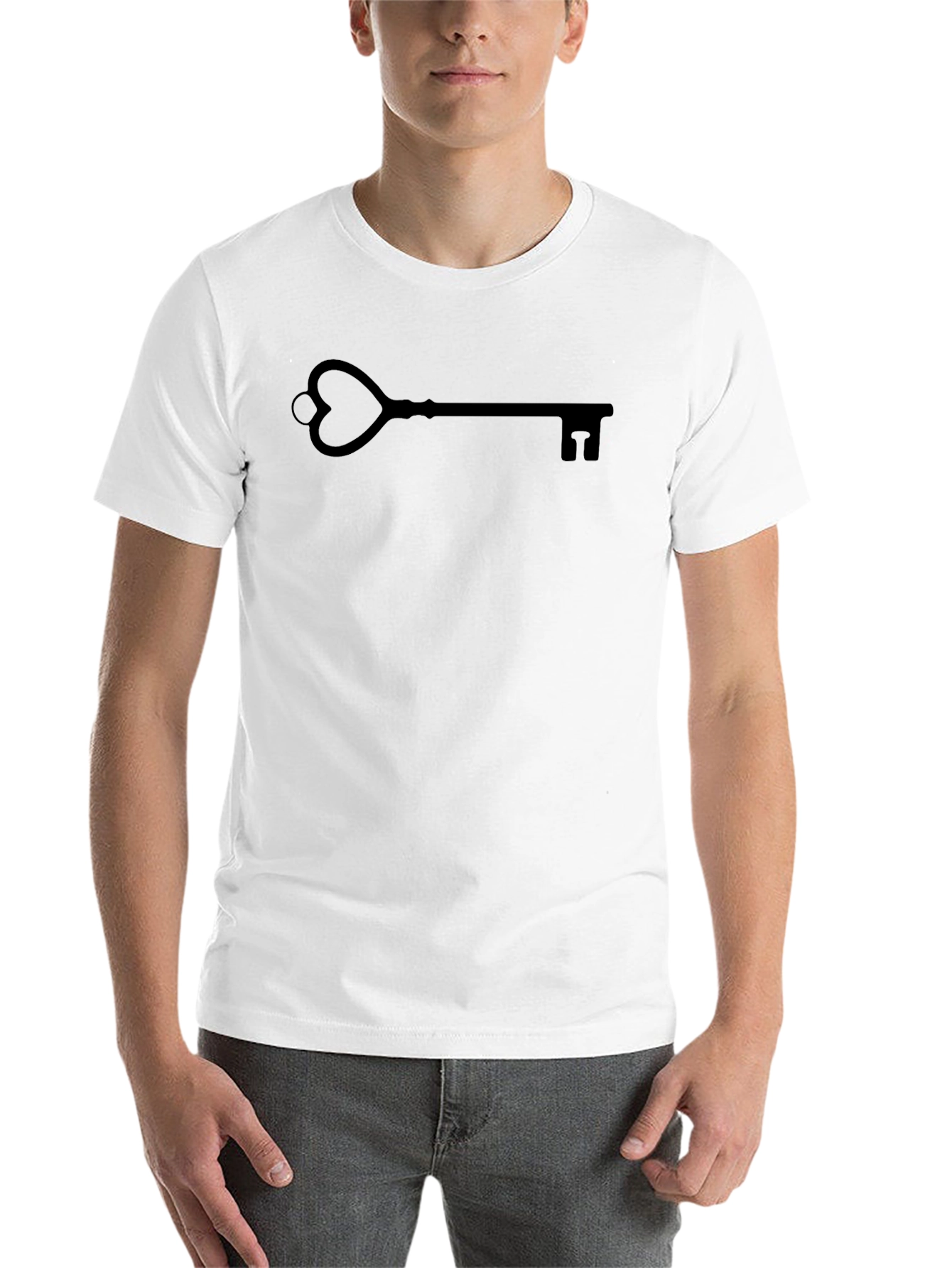 Heart Key Graphic T-Shirt - Stylish & Unique Design
