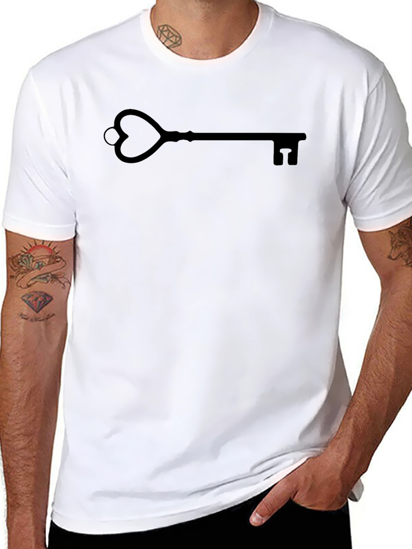 Heart Key Graphic T-Shirt - Stylish & Unique Design