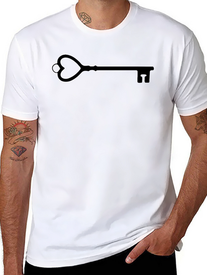 Heart Key Graphic T-Shirt - Stylish & Unique Design