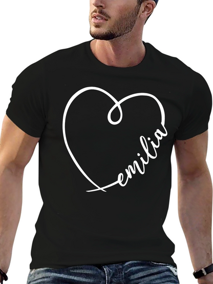 Emilia Heart Graphic Tee - Black
