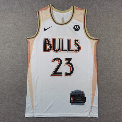 Men's Chicago Bulls Michael Jordan #23 White 2024/25 Swingman Player Jerseys - City Edition