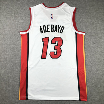 Men's Miami Heat Bam Adebayo #13 White 2022/23 Swingman Jerseys - Association Edition