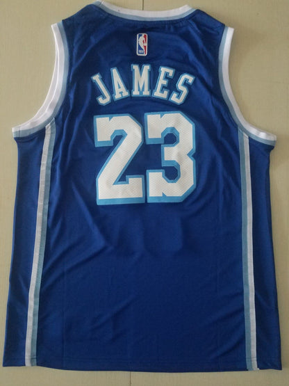 Men's Los Angeles Lakers LeBron James #23 NBA Blue Swingman Jerseys