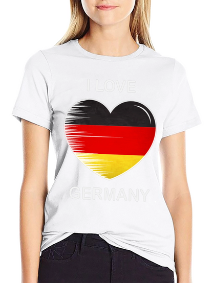 I Love Germany Heart Flag Graphic Tee