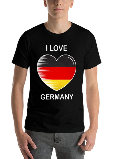 I Love Germany Heart Flag Graphic Tee