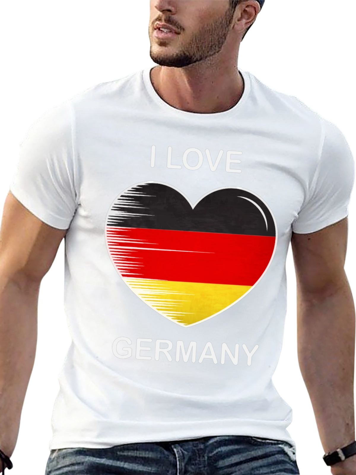 I Love Germany Heart Flag Graphic Tee