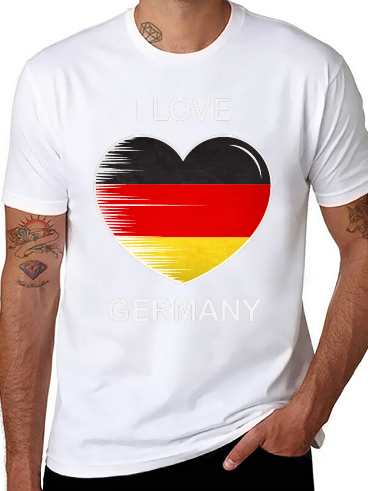 I Love Germany Heart Flag Graphic Tee