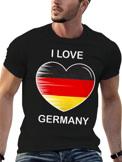 I Love Germany Heart Flag Graphic Tee