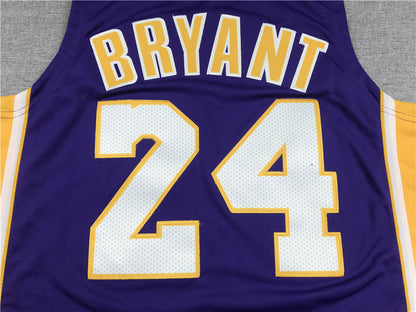 Men's Los Angeles Lakers Kobe Bryant Purple Hardwood Classics Authentic Jerseys