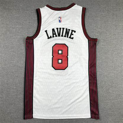 Men's Chicago Bulls Zach LaVine #8 White 2022/23 Swingman Jerseys - City Edition