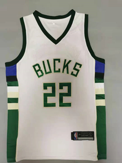 Men's Milwaukee Bucks Khris Middleton Fanatics Branded White Fast Break Jerseys