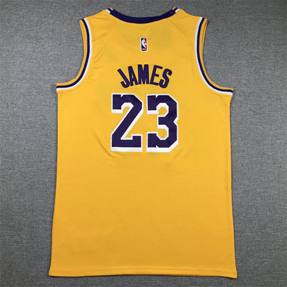 Men's Los Angeles Lakers LeBron James NBA #23 Yellow Swingman Jerseys