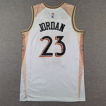 Men's Chicago Bulls Michael Jordan #23 White 2024/25 Swingman Player Jerseys - City Edition